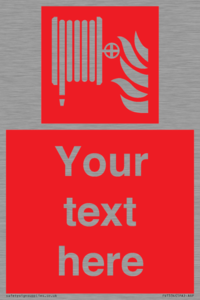 Custom Fire hose reel Sign